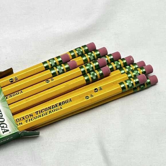 Vintage Dixon Ticonderoga Pencils 13882 No. 2 Soft 12 Count Made in USA NIB - Picture 8 of 9